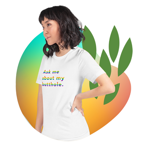 TUSHY Rainbow Butthole T-shirt