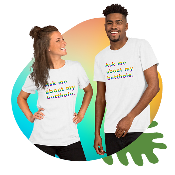 TUSHY Rainbow Butthole T-shirt