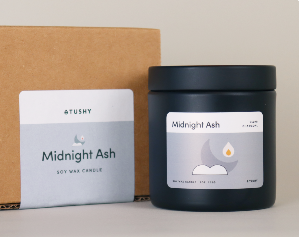Midnight Ash Bathroom Candle